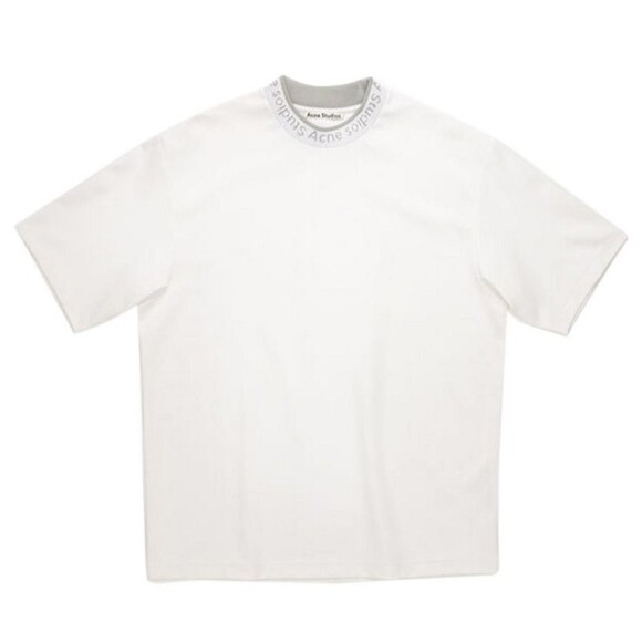 ACNE Studios Navid Logo Jacquard Optic White T-Shirt XL Free Shipping - Picture 1 of 1